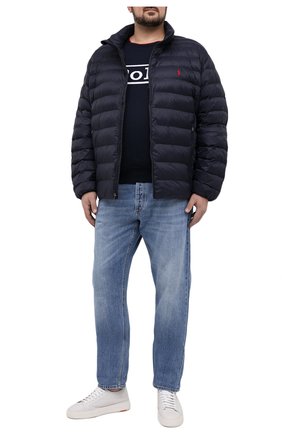 Мужской хлопковый джемпер POLO RALPH LAUREN темно-синего цвета по цене 21300 руб., арт. 711828780/PRL BS | Фото 2 Мужской хлопковый джемпер POLO RALPH LAUREN темно-синего цвета, арт. 711828780/PRL BS | Фото 2 (Стили: Кэжуэл; Длина (для топов): Стандартные; Материал внешний: Хлопок; Big sizes: Big Sizes; Мужское Кросс-КТ: Джемперы; Принт: С принтом; Рукава: Длинные; Вырез: Круглый)