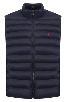Мужской утепленный жилет POLO RALPH LAUREN темно-синего цвета по цене 31400 руб., арт. 711810898/PRL BS | Фото 1 Мужской утепленный жилет POLO RALPH LAUREN темно-синего цвета, арт. 711810898/PRL BS | Фото 1 (Материал внешний: Синтетический материал; Кросс-КТ: Куртка, Пуховик; Материал подклада: Синтетический материал; Big sizes: Big Sizes; Длина (верхняя одежда): Короткие; Стили: Кэжуэл)