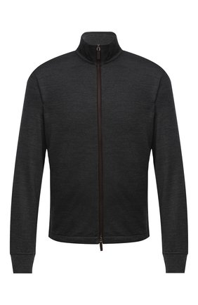 Мужской толстовка из шелка и шерсти ERMENEGILDO ZEGNA темно-серого цвета по цене 123000 руб., арт. UW552/809 | Фото 1 Мужской толстовка из шелка и шерсти ERMENEGILDO ZEGNA темно-серого цвета, арт. UW552/809 | Фото 1