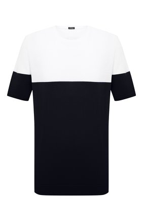 Мужской хлопковый джемпер KITON черно-белого цвета по цене 117500 руб., арт. UK1035L | Фото 1 Мужской хлопковый джемпер KITON черно-белого цвета, арт. UK1035L | Фото 1 (Материал внешний: Хлопок; Рукава: Короткие; Принт: Без принта; Длина (для топов): Удлиненные; Стили: Кэжуэл; Big sizes: Big Sizes; Мужское Кросс-КТ: Джемперы; Вырез: Круглый; Региональные ограничения белый список (Axapta Mercury): RU)