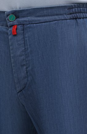 Мужские джинсы KITON синего цвета, арт. UFPLAC/J07T26 | Фото 5 (Big sizes: Big Sizes; Силуэт М (брюки): Прямые; Кросс-КТ: Деним; Длина (брюки, джинсы): Стандартные; Региональные ограничения белый список (Axapta Mercury): RU; Материал внешний: Хлопок, Деним; Стили: Классический)