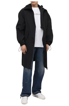 Мужская хлопковая футболка OFF-WHITE белого цвета по цене 26050 руб., арт. 0MAA027R21JER011 | Фото 2 Мужская хлопковая футболка OFF-WHITE белого цвета, арт. 0MAA027R21JER011 | Фото 2
