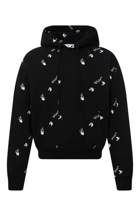 Мужской хлопковое худи OFF-WHITE черного цвета по цене 51150 руб., арт. 0MBB037R21FLE008 | Фото 1 Мужской хлопковое худи OFF-WHITE черного цвета, арт. 0MBB037R21FLE008 | Фото 1