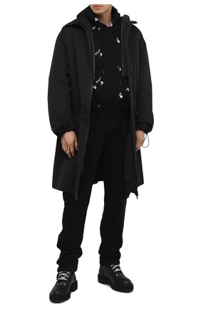 Мужской хлопковое худи OFF-WHITE черного цвета по цене 51150 руб., арт. 0MBB037R21FLE008 | Фото 2 Мужской хлопковое худи OFF-WHITE черного цвета, арт. 0MBB037R21FLE008 | Фото 2