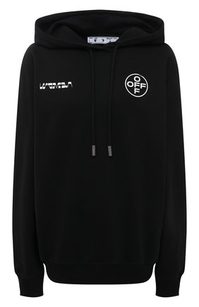 Женский хлопковое худи OFF-WHITE черного цвета по цене 52400 руб., арт. 0WBB035R21JER005 | Фото 1 Женский хлопковое худи OFF-WHITE черного цвета, арт. 0WBB035R21JER005 | Фото 1