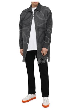 Мужские кожаные кеды SANTONI белого цвета по цене 36650 руб., арт. MBGL21318TI0XDMEI50 | Фото 2 Мужские кожаные кеды SANTONI белого цвета, арт. MBGL21318TI0XDMEI50 | Фото 2 (Подошва: Массивная; Материал внутренний: Натуральная кожа)