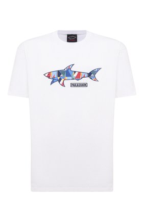 Мужская хлопковая футболка PAUL&SHARK белого цвета по цене 13350 руб., арт. 21411097/C00/3XL-6XL | Фото 1 Мужская хлопковая футболка PAUL&SHARK белого цвета, арт. 21411097/C00/3XL-6XL | Фото 1 (Принт: С принтом; Стили: Кэжуэл; Длина (для топов): Удлиненные; Материал внешний: Хлопок; Рукава: Короткие)