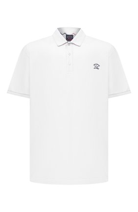 Мужское хлопковое поло PAUL&SHARK белого цвета по цене 21750 руб., арт. 21411264/C00/3XL-6XL | Фото 1 Мужское хлопковое поло PAUL&SHARK белого цвета, арт. 21411264/C00/3XL-6XL | Фото 1 (Стили: Кэжуэл; Рукава: Короткие; Застежка: Пуговицы; Длина (для топов): Удлиненные; Материал внешний: Хлопок)