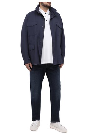 Мужское хлопковое поло PAUL&SHARK белого цвета по цене 21650 руб., арт. 21411278/C00/3XL-6XL | Фото 2 Мужское хлопковое поло PAUL&SHARK белого цвета, арт. 21411278/C00/3XL-6XL | Фото 2 (Застежка: Пуговицы; Материал внешний: Хлопок; Длина (для топов): Удлиненные; Стили: Кэжуэл; Рукава: Короткие)