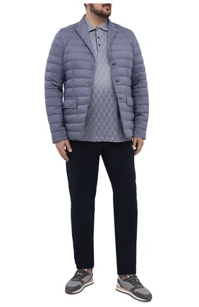 Мужское хлопковое поло PAUL&SHARK серого цвета по цене 29950 руб., арт. 21411286/FEN/3XL-6XL | Фото 2 Мужское хлопковое поло PAUL&SHARK серого цвета, арт. 21411286/FEN/3XL-6XL | Фото 2