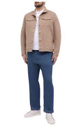 Мужское хлопковое поло PAUL&SHARK белого цвета по цене 24000 руб., арт. 21411343/C00/3XL-6XL | Фото 2 Мужское хлопковое поло PAUL&SHARK белого цвета, арт. 21411343/C00/3XL-6XL | Фото 2