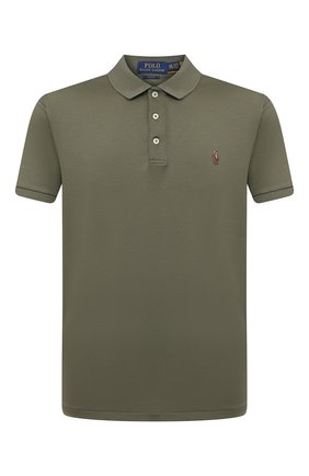 Мужское хлопковое поло POLO RALPH LAUREN хаки цвета по цене 12100 руб., арт. 710652578 | Фото 1 Мужское хлопковое поло POLO RALPH LAUREN хаки цвета, арт. 710652578 | Фото 1