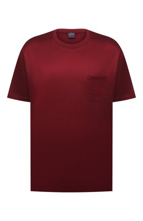 Мужская хлопковая футболка PAUL&SHARK бордового цвета по цене 17550 руб., арт. C0P1011/C00/3XL-6XL | Фото 1 Мужская хлопковая футболка PAUL&SHARK бордового цвета, арт. C0P1011/C00/3XL-6XL | Фото 1