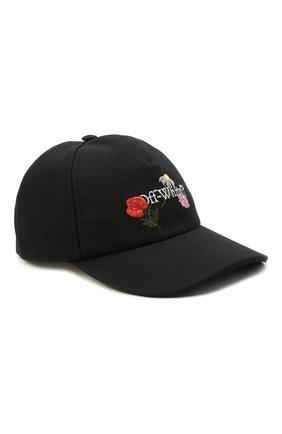 Женская хлопковая бейсболка OFF-WHITE черного цвета по цене 23350 руб., арт. 0WLB014R21FAB001 | Фото 1 Женская хлопковая бейсболка OFF-WHITE черного цвета, арт. 0WLB014R21FAB001 | Фото 1