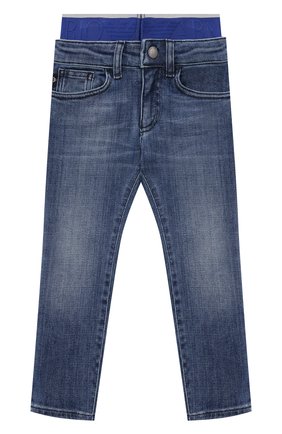 Детские джинсы EMPORIO ARMANI синего цвета по цене 14650 руб., арт. 3K4J17/4D2JZ | Фото 1 Детские джинсы EMPORIO ARMANI синего цвета, арт. 3K4J17/4D2JZ | Фото 1