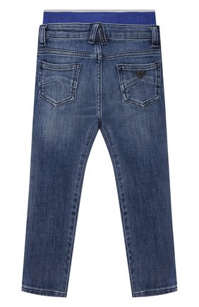 Детские джинсы EMPORIO ARMANI синего цвета по цене 14650 руб., арт. 3K4J17/4D2JZ | Фото 2 Детские джинсы EMPORIO ARMANI синего цвета, арт. 3K4J17/4D2JZ | Фото 2