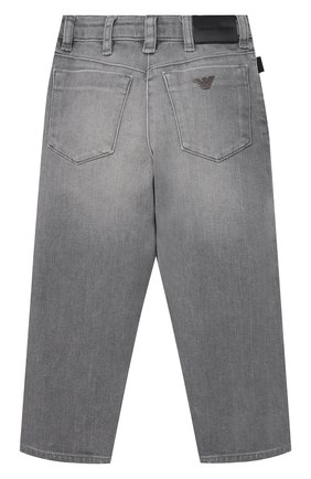 Детские джинсы EMPORIO ARMANI серого цвета по цене 14250 руб., арт. 3K4J10/4D2NZ | Фото 2 Детские джинсы EMPORIO ARMANI серого цвета, арт. 3K4J10/4D2NZ | Фото 2