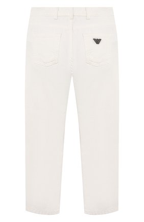 Детские джинсы EMPORIO ARMANI белого цвета по цене 11750 руб., арт. 3K4J45/3N4FZ | Фото 2 Детские джинсы EMPORIO ARMANI белого цвета, арт. 3K4J45/3N4FZ | Фото 2