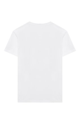 Детская хлопковая футболка EMPORIO ARMANI белого цвета по цене 7225 руб., арт. 3K3T03/4J40Z | Фото 2 Детская хлопковая футболка EMPORIO ARMANI белого цвета, арт. 3K3T03/4J40Z | Фото 2