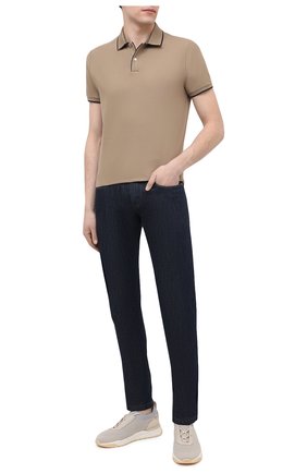 Мужское хлопковое поло LORO PIANA темно-бежевого цвета по цене 59500 руб., арт. FAI4903 | Фото 2 Мужское хлопковое поло LORO PIANA темно-бежевого цвета, арт. FAI4903 | Фото 2 (Длина (для топов): Стандартные; Материал внешний: Хлопок; Рукава: Короткие; Стили: Кэжуэл; Застежка: Пуговицы)