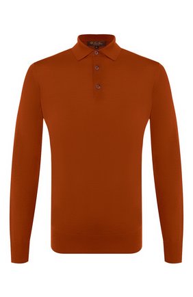 Мужское шерстяное поло LORO PIANA оранжевого цвета по цене 95800 руб., арт. FAI2551 | Фото 1 Мужское шерстяное поло LORO PIANA оранжевого цвета, арт. FAI2551 | Фото 1 (Кросс-КТ: Трикотаж; Материал внешний: Шерсть; Рукава: Длинные; Длина (для топов): Стандартные; Стили: Кэжуэл; Застежка: Пуговицы; Региональные ограничения белый список (Axapta Mercury): RU)