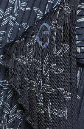 Мужской шелковый шарф GIORGIO ARMANI темно-синего цвета, арт. 745106/1P106 | Фото 2 (Материал: Текстиль, Шелк; Кросс-КТ: шелк; Мужское Кросс-КТ: Шарфы - шарфы)