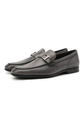 Мужские кожаные лоферы TOD’S темно-серого цвета по цене 43050 руб., арт. XXM51B0EB00D9C | Фото 1 Мужские кожаные лоферы TOD’S темно-серого цвета, арт. XXM51B0EB00D9C | Фото 1 (Мужское Кросс-КТ: Лоферы-обувь; Стили: Классический; Материал внутренний: Натуральная кожа)