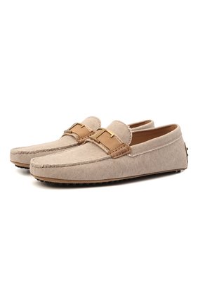 Мужские текстильные мокасины TOD’S светло-бежевого цвета по цене 45600 руб., арт. XXM0GW0ED30PWQ | Фото 1 Мужские текстильные мокасины TOD’S светло-бежевого цвета, арт. XXM0GW0ED30PWQ | Фото 1