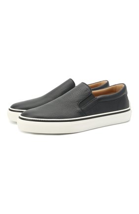 Мужские кожаные слипоны TOD’S темно-синего цвета по цене 38050 руб., арт. XXM03E0EB50EK0 | Фото 1 Мужские кожаные слипоны TOD’S темно-синего цвета, арт. XXM03E0EB50EK0 | Фото 1
