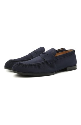 Мужские замшевые пенни-лоферы TOD’S темно-синего цвета по цене 42700 руб., арт. XXM02E0EC600A6 | Фото 1 Мужские замшевые пенни-лоферы TOD’S темно-синего цвета, арт. XXM02E0EC600A6 | Фото 1