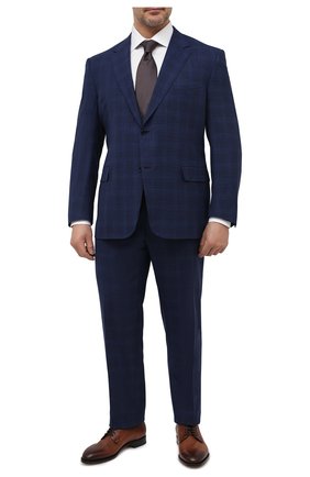 Мужской шерстяной костюм CANALI темно-синего цвета по цене 232500 руб., арт. 11280/19/BR03216/60-64 | Фото 1 Мужской шерстяной костюм CANALI темно-синего цвета, арт. 11280/19/BR03216/60-64 | Фото 1 (Big sizes: Big Sizes; Рукава: Длинные; Материал внешний: Шерсть; Материал подклада: Купро; Костюмы М: Однобортный; Стили: Классический)