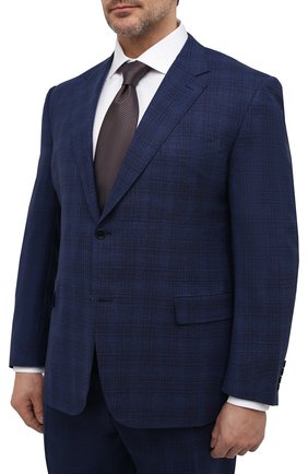 Мужской шерстяной костюм CANALI темно-синего цвета по цене 232500 руб., арт. 11280/19/BR03216/60-64 | Фото 2 Мужской шерстяной костюм CANALI темно-синего цвета, арт. 11280/19/BR03216/60-64 | Фото 2 (Big sizes: Big Sizes; Рукава: Длинные; Материал внешний: Шерсть; Материал подклада: Купро; Костюмы М: Однобортный; Стили: Классический)