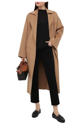 Женские кожаные мокасины TOD’S черного цвета по цене 37450 руб., арт. XXW74B00010TJS | Фото 2 Женские кожаные мокасины TOD’S черного цвета, арт. XXW74B00010TJS | Фото 2