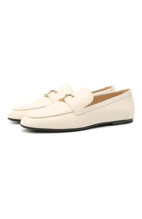 Женские кожаные лоферы TOD’S белого цвета по цене 46550 руб., арт. XXW35B0ED10TRP | Фото 1 Женские кожаные лоферы TOD’S белого цвета, арт. XXW35B0ED10TRP | Фото 1