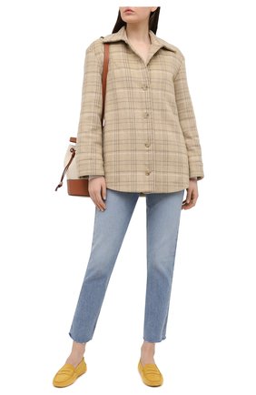 Женские замшевые мокасины gommini TOD’S желтого цвета по цене 34450 руб., арт. XXW00G00010RE0 | Фото 2 Женские замшевые мокасины gommini TOD’S желтого цвета, арт. XXW00G00010RE0 | Фото 2