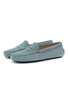 Женские замшевые мокасины gommini TOD’S голубого цвета по цене 34450 руб., арт. XXW00G00010RE0 | Фото 1 Женские замшевые мокасины gommini TOD’S голубого цвета, арт. XXW00G00010RE0 | Фото 1