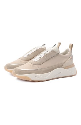Женские кожаные кроссовки SANTONI бежевого цвета по цене 41250 руб., арт. WBI060823BTTXBNHI45 | Фото 1 Женские кожаные кроссовки SANTONI бежевого цвета, арт. WBI060823BTTXBNHI45 | Фото 1
