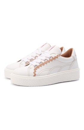Женские кожаные кеды sevy SEE BY CHLOÉ белого цвета по цене 28500 руб., арт. SB36001A/13001 | Фото 1 Женские кожаные кеды sevy SEE BY CHLOÉ белого цвета, арт. SB36001A/13001 | Фото 1