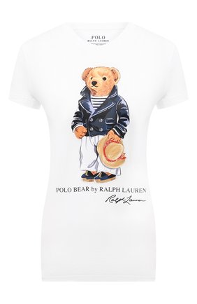 Женская хлопковая футболка POLO RALPH LAUREN белого цвета по цене 8920 руб., арт. 211827926 | Фото 1 Женская хлопковая футболка POLO RALPH LAUREN белого цвета, арт. 211827926 | Фото 1