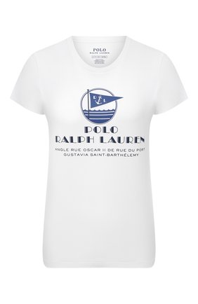 Женская хлопковая футболка POLO RALPH LAUREN белого цвета по цене 7875 руб., арт. 211827901 | Фото 1 Женская хлопковая футболка POLO RALPH LAUREN белого цвета, арт. 211827901 | Фото 1