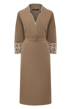 Женское льняное платье LORO PIANA коричневого цвета по цене 284000 руб., арт. FAL6299 | Фото 1 Женское льняное платье LORO PIANA коричневого цвета, арт. FAL6299 | Фото 1