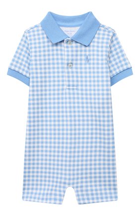 Детское хлопковый комбинезон POLO RALPH LAUREN голубого цвета по цене 4600 руб., арт. 320785259 | Фото 1 Детское хлопковый комбинезон POLO RALPH LAUREN голубого цвета, арт. 320785259 | Фото 1