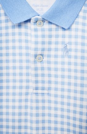 Детское хлопковый комбинезон POLO RALPH LAUREN голубого цвета по цене 4600 руб., арт. 320785259 | Фото 3 Детское хлопковый комбинезон POLO RALPH LAUREN голубого цвета, арт. 320785259 | Фото 3