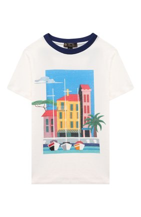 Детская льняная футболка LORO PIANA белого цвета по цене 28450 руб., арт. FAL5921 | Фото 1 Детская льняная футболка LORO PIANA белого цвета, арт. FAL5921 | Фото 1