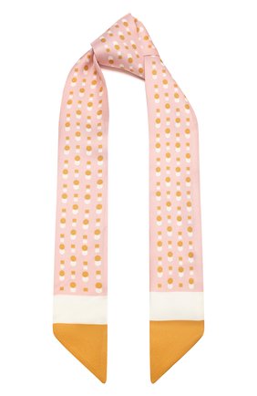 Женский шелковый шарф-бандо LORO PIANA розового цвета, арт. FAL5500 | Фото 1 (Материал: Текстиль, Шелк; Региональные ограничения белый список (Axapta Mercury): RU)