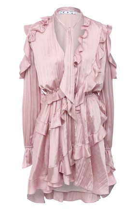 Женское платье OFF-WHITE розового цвета по цене 104500 руб., арт. 0WDB294R21FAB001 | Фото 1 Женское платье OFF-WHITE розового цвета, арт. 0WDB294R21FAB001 | Фото 1