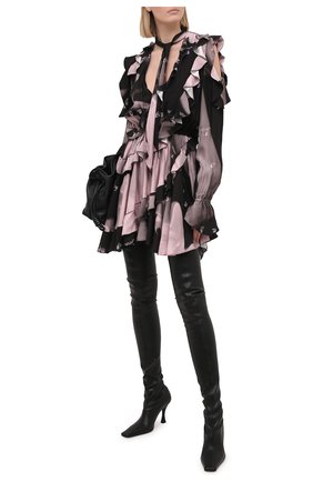 Женские комбинированные ботфорты PROENZA SCHOULER черного цвета по цене 72000 руб., арт. PS35212B/12310 | Фото 2 Женские комбинированные ботфорты PROENZA SCHOULER черного цвета, арт. PS35212B/12310 | Фото 2