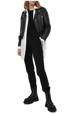 Женская хлопковая футболка OFF-WHITE черного цвета по цене 27450 руб., арт. 0WAA049R21JER008 | Фото 2 Женская хлопковая футболка OFF-WHITE черного цвета, арт. 0WAA049R21JER008 | Фото 2