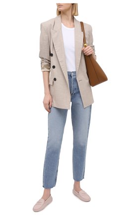 Женские кожаные мокасины TOD’S светло-розового цвета по цене 37450 руб., арт. XXW00G000105J1 | Фото 2 Женские кожаные мокасины TOD’S светло-розового цвета, арт. XXW00G000105J1 | Фото 2