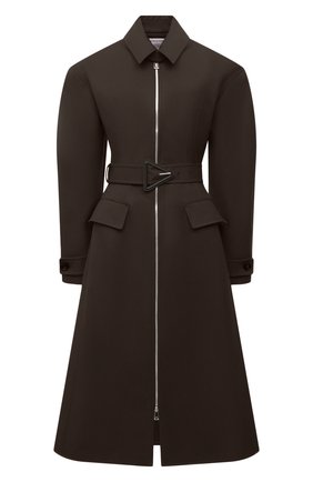 Женский хлопковый плащ BOTTEGA VENETA темно-зеленого цвета по цене 286000 руб., арт. 646956/V0020 | Фото 1 Женский хлопковый плащ BOTTEGA VENETA темно-зеленого цвета, арт. 646956/V0020 | Фото 1